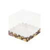 Упаковка для торта с прозрачным куполом - "ЕЛКА черная/золото 15х15х14 см." (Упаковка 1 шт.) фото 9115