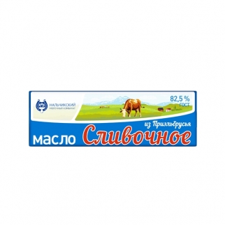 Масло сливочное НМК - "Сливочное из Приэльбрусья, 82,5%, фольга" (Упаковка 380 г.) фото 11709