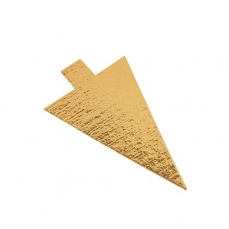 Подложка - "Золото, треугольник с ручкой" 80х125 мм. (Упаковка 100 шт.) фото 11340