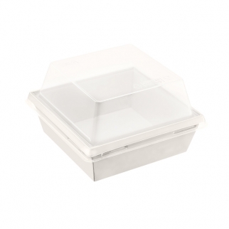 Упаковка для Бенто-торта - "Белая, 8,4х8,4х4 см. (дно)" (Упаковка 1 шт.) фото 12073