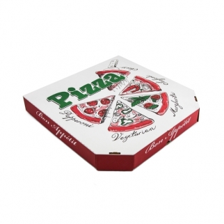 Упаковка для пиццы - "Белая с печатью", 35х35х4,5 см. (Упаковка 1 шт.) фото 4986
