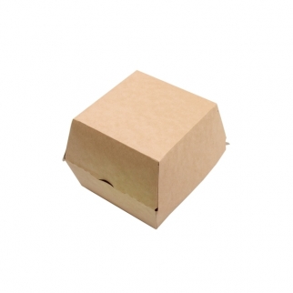 Упаковка для бургеров ECO - "Крафт", 13х13х11 см., XL (ECOBURGERXL-GDC) (Упаковка 1 шт.) фото 3951
