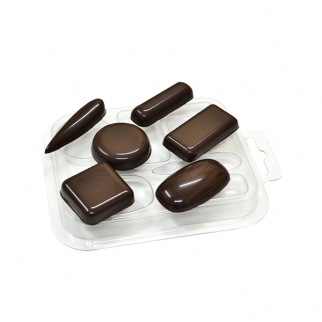 Молд пластиковый для шоколада - "Шоко-ассорти" (Упаковка 1 шт.) фото 8452