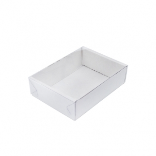 Упаковка для зефира с прозрачной крышкой АЙСТ - "Белая, МГК, 15,5х11х4,5 см." (Упаковка 1 шт.) фото 3953