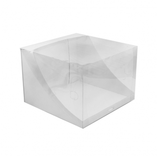 Упаковка для торта с прозрачной крышкой АЙСТ - "Белая, 34х34х24 см." (Упаковка 1 шт.) фото 6225