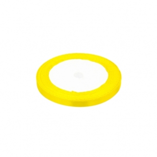 Лента атласная - "Желтая, №132, 6 мм." (Упаковка 23 м.) фото 12363