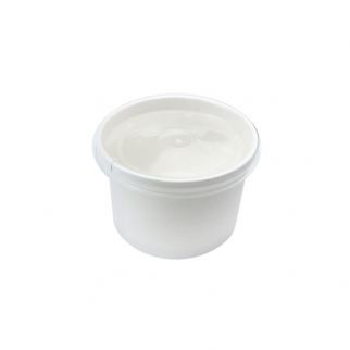 Упаковка для супов, мороженого с пластик. крышкой ECO - "Белая, 230 мл." (SOUP8WE) (Упаковка 1 шт.) фото 8968