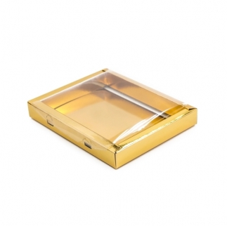 Упаковка для конфет с окном - "Золото" 15x20x3 см. (6013-М) (Упаковка 1 шт.) фото 3032