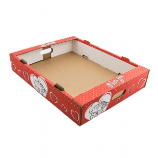 Упаковка для печенья - "Короб-Телевизор, СЕРДЦА, 40х30х7,5 см." (Упаковка 1 шт.) фото 4982