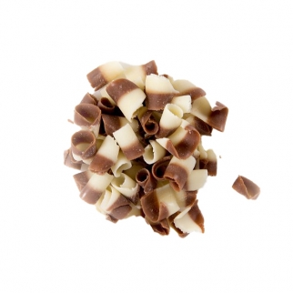Украшение шоколадное  - "Кудри, бело-молочные, 10 мм." (D42159.) (Упаковка 1,5 кг.) фото 12575