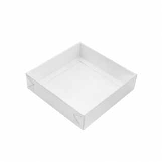 Упаковка для пирожных с прозрачной крышкой АЙСТ - "Белая, 12х12х13 см." (Упаковка 1 шт.) фото 6224