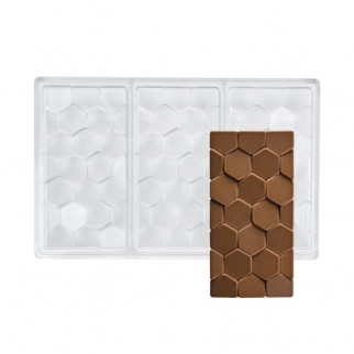 Поликарбонатная форма для конфет PAVONI - "Плитка шоколада, Брусчатка" (PC5006.) (Упаковка 1 шт.) фото 8223