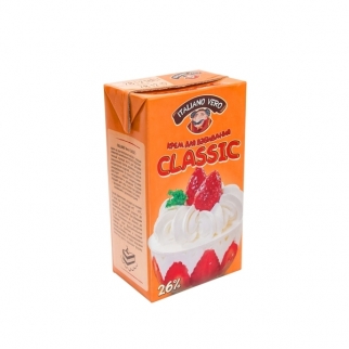 Кондитерские растительные сливки ITALIANO VERO - "Classiс, 26%" (Упаковка 1 л.) фото 6185