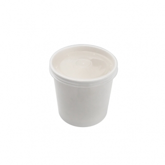 Упаковка для супов, мороженого с пластик. крышкой ECO - "Белая, 340 мл." (Упаковка 1 шт.) фото 9916
