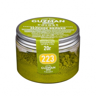 Краситель сухой жирорастворимый GUZMAN - "Зеленое Яблоко" (223) (Упаковка 20 г.) фото 3309